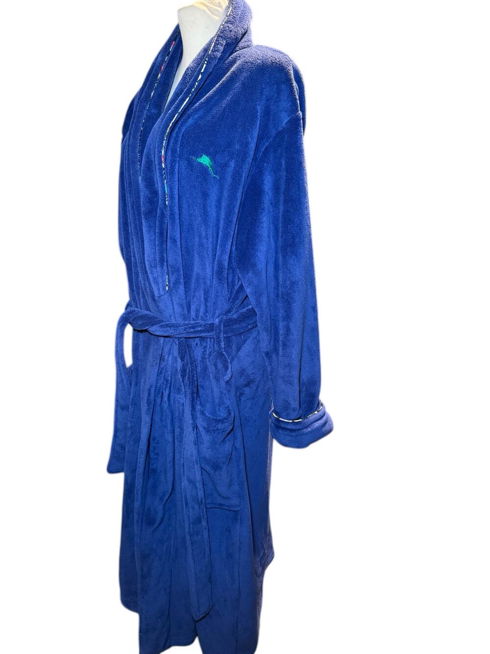 Tommy Bahama Hail Mary Bloody Mary Embroidered Plush Robe, Size Small/Medium
